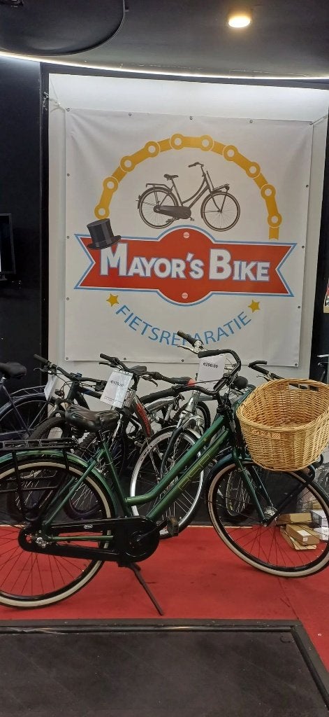Groene damesfiets met mand en 1 maand garantie, Fietsen en Brommers, Overige merken, Velgrem, Versnellingen, Ophalen of Verzenden