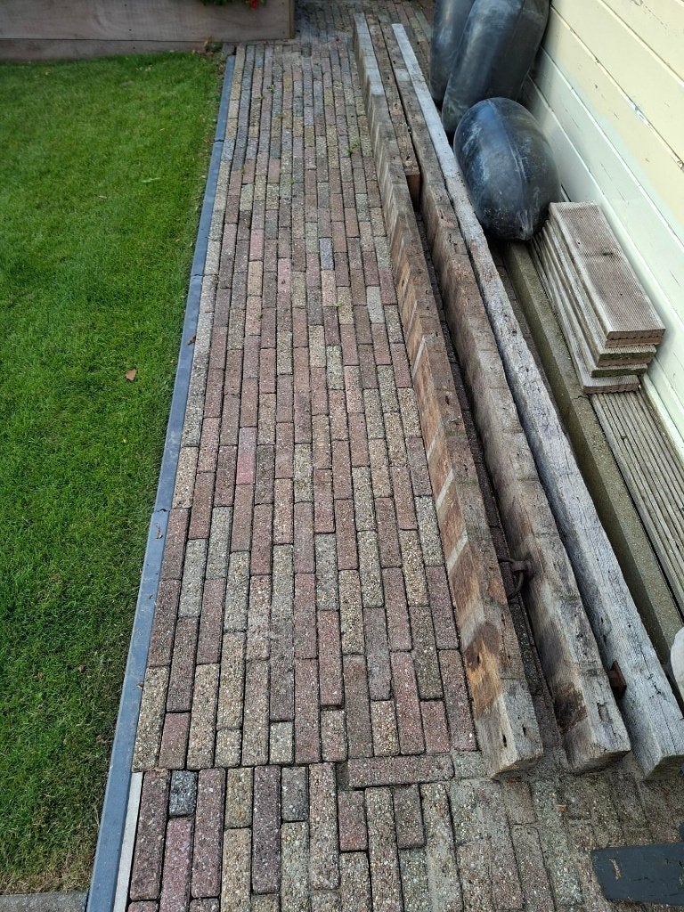 Hardhout balken en vlonders, Ophalen, Gebruikt, Hardhout, 250 cm of meer