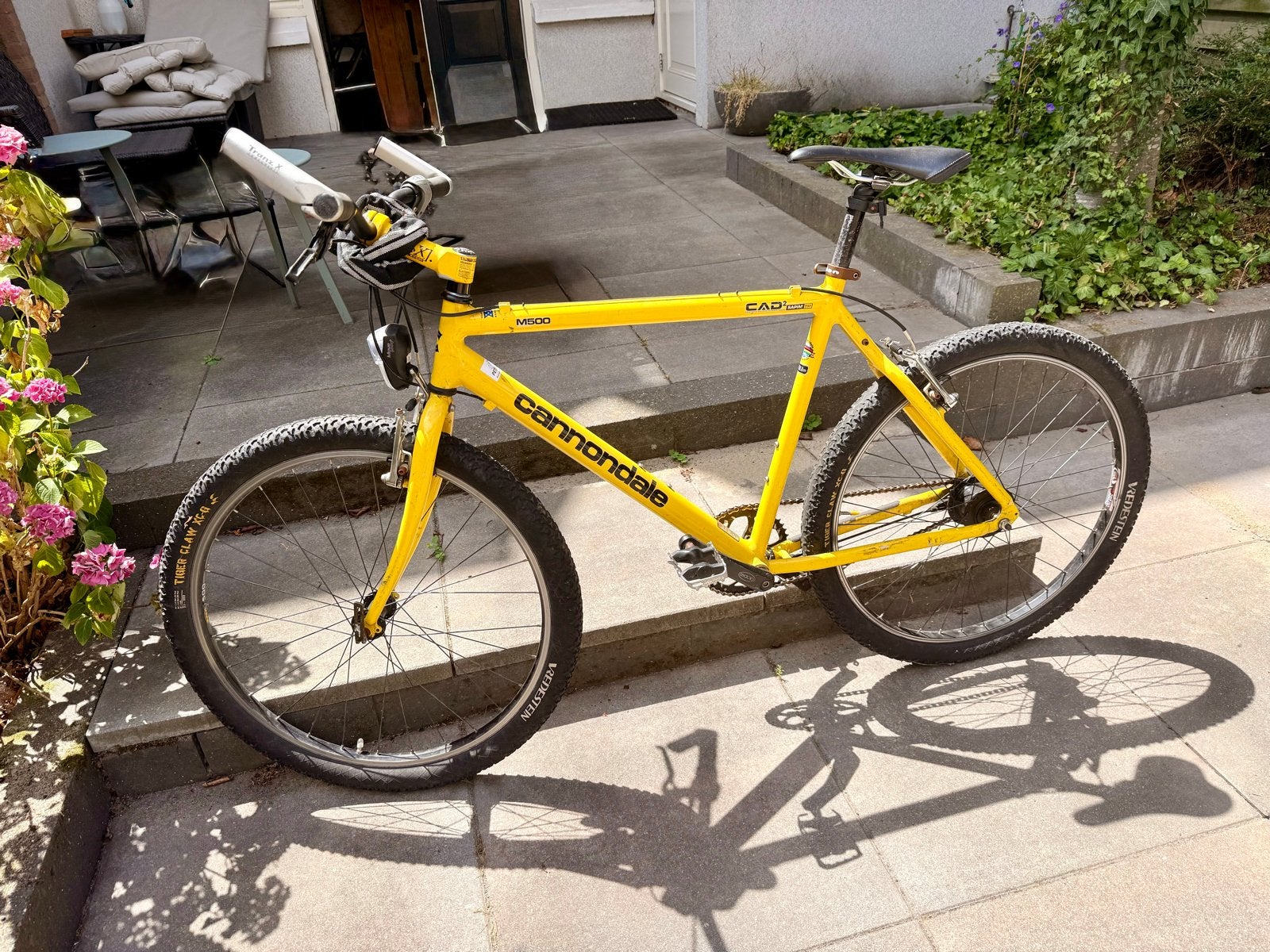 Vintage 90s Cannondale M500 CAD2 - Geel, Fietsen en Brommers, Gebruikt, 49 tot 53 cm, Geen vering, Ophalen