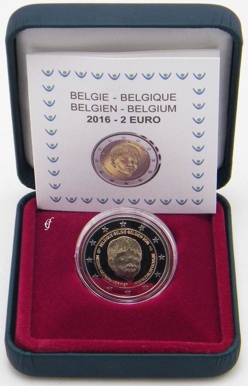 2 Euro Belgie 2016 - PROOF in Doosje  - Child Focus, Verzenden, België, 2 euro, Losse munt