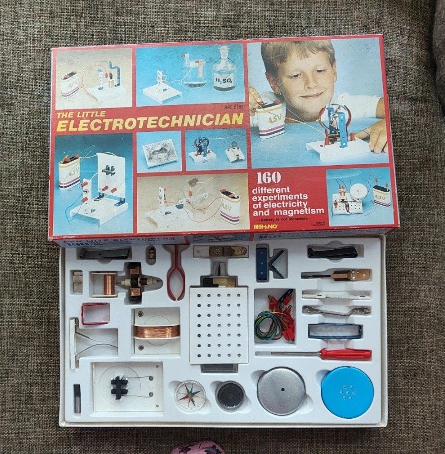 The Little Electrotechnician – vintage experimenteerset elek, Ophalen of Verzenden