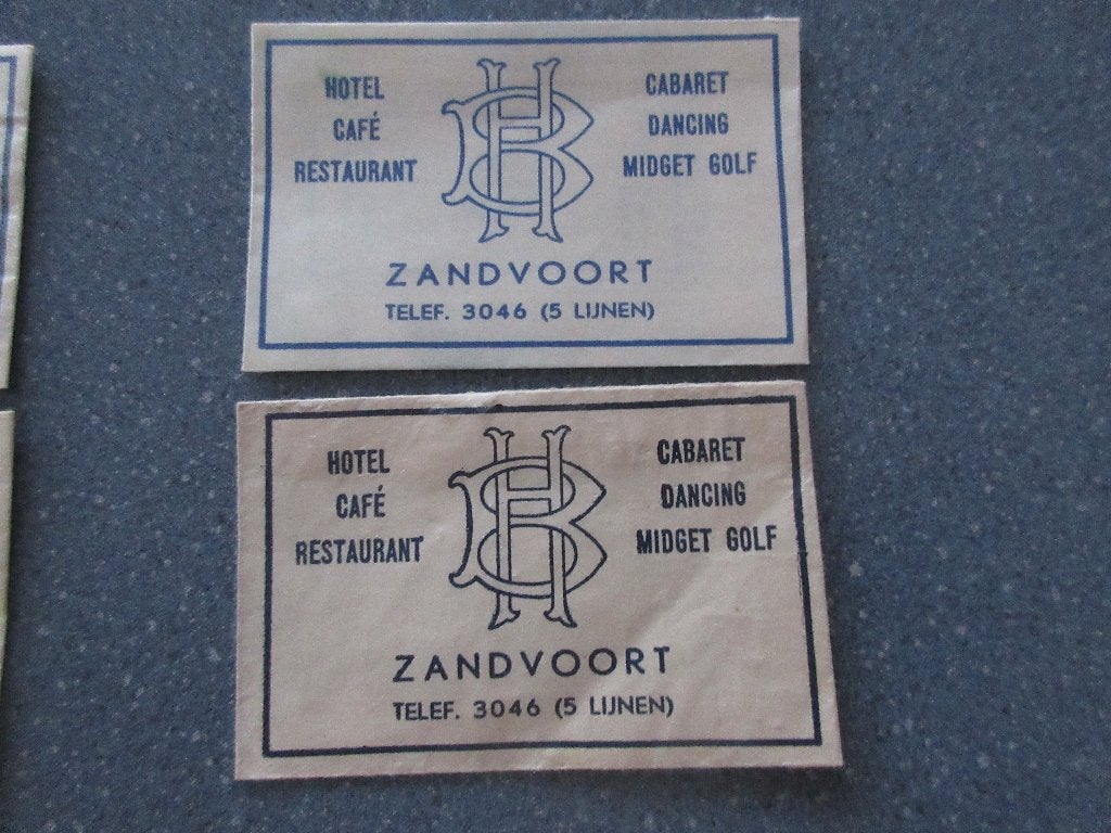 2 x Zandvoort, hotel-café-rest. HB, Verzenden, Nederland