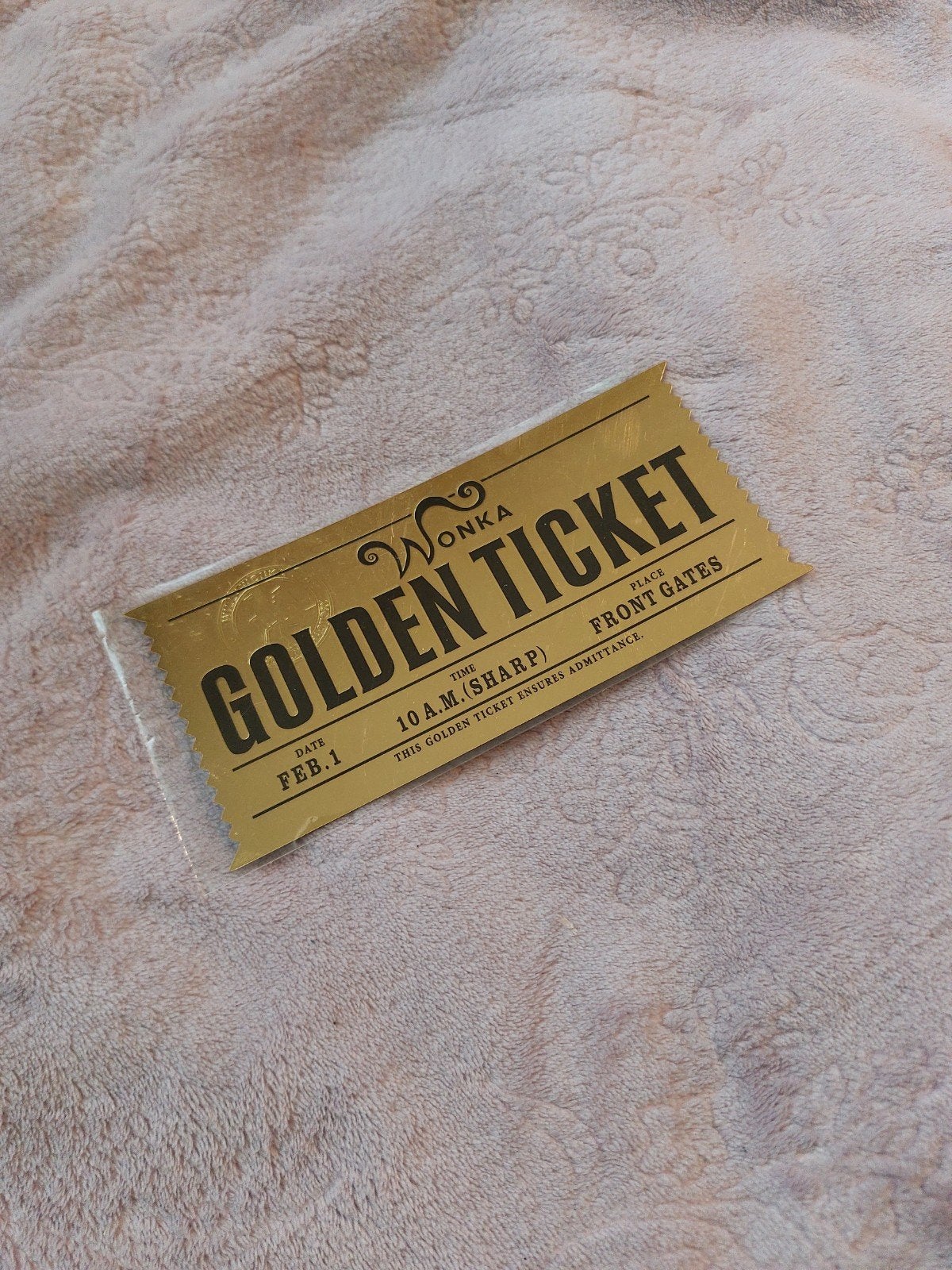 Willy Wonka Gouden Ticket - Replica, Ophalen of Verzenden, Nieuw, Film, Beeldje, Replica of Model