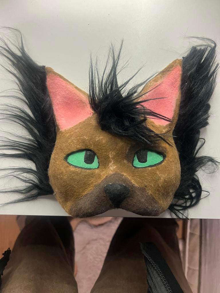 Therian Masker - Kattenmasker, Hobby en Vrije tijd, Kostuums, Theaterbenodigdheden en LARP, Ophalen of Verzenden, Gebruikt, Toneelattributen of Onderdelen