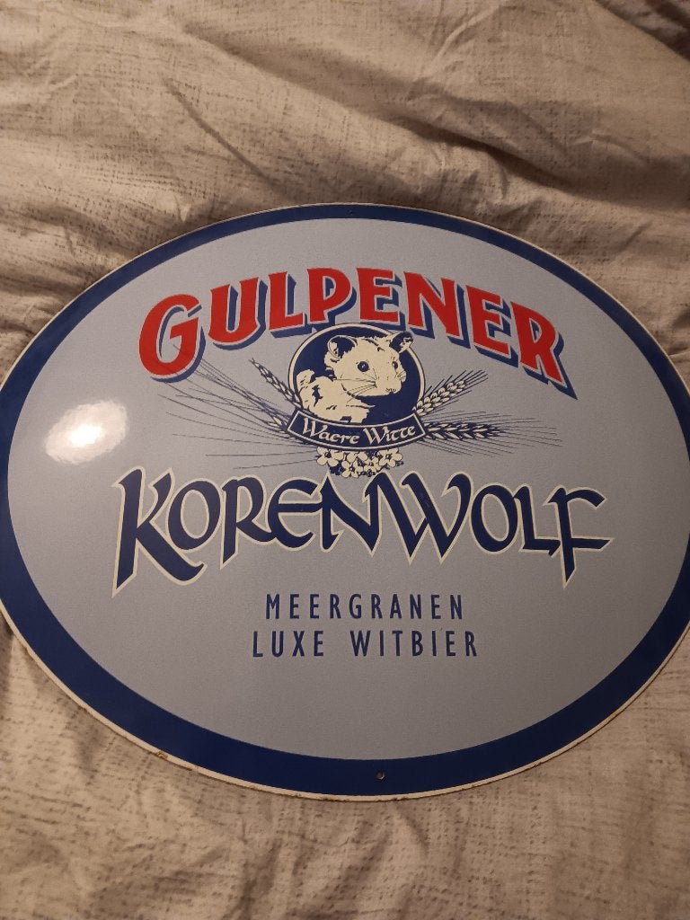 Gulpener emaille reclamebord, Ophalen, Gebruikt, Reclamebord, Plaat of Schild, Overige merken