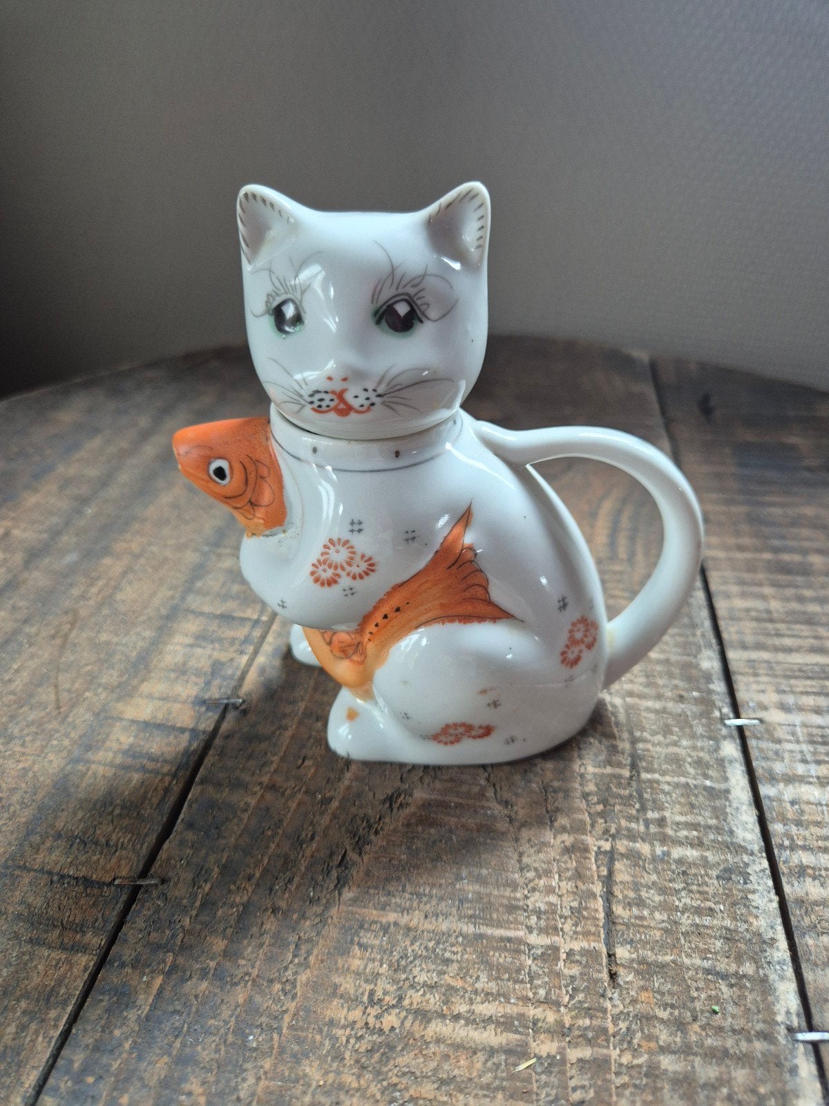 vintage poezen theepot, Ophalen of Verzenden, Huis en Inrichting