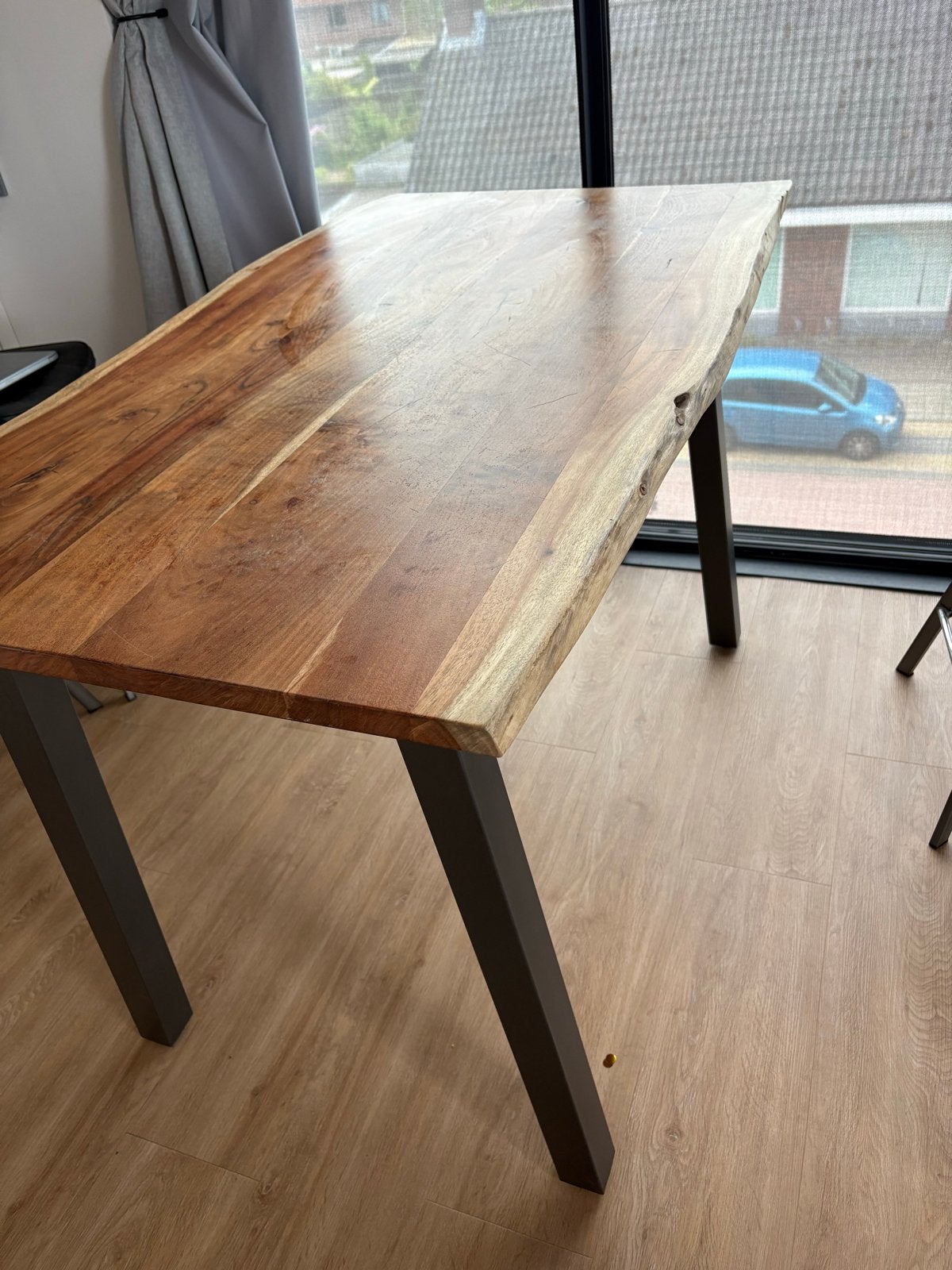 Giani Live Edge Bartafel Acaciahout - 147x80x92cm, Ophalen, 50 tot 100 cm, 100 tot 150 cm, Zo goed als nieuw