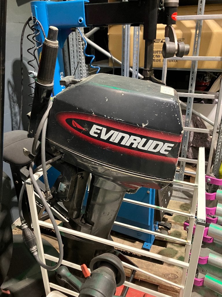 EVINRUDE 8PK BUITENBOORTMOTOR, Ophalen of Verzenden, Gebruikt, Benzinemotor, 1800 rpm of meer