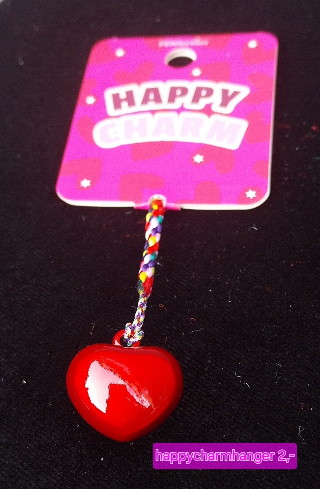 Happy Charm Hanger - Rood Hartje, Overige merken, Overige materialen, Nieuw, Ophalen of Verzenden