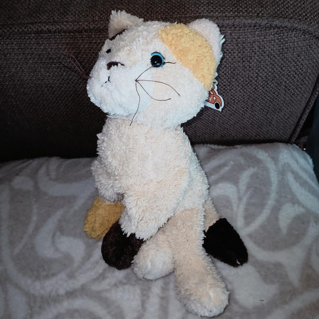 JoyToy poes knuffel, Overige merken, Ophalen of Verzenden, Beige, Wasbaar