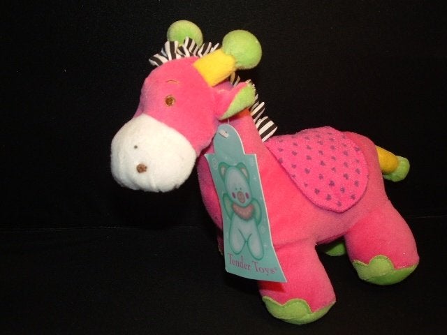 TENDER TOYS GIRAFFE VEROURS ROZE MET VELOURS ROZE, Kinderen en Baby's, Speelgoed | Knuffels en Pluche, Ophalen of Verzenden, Nieuw