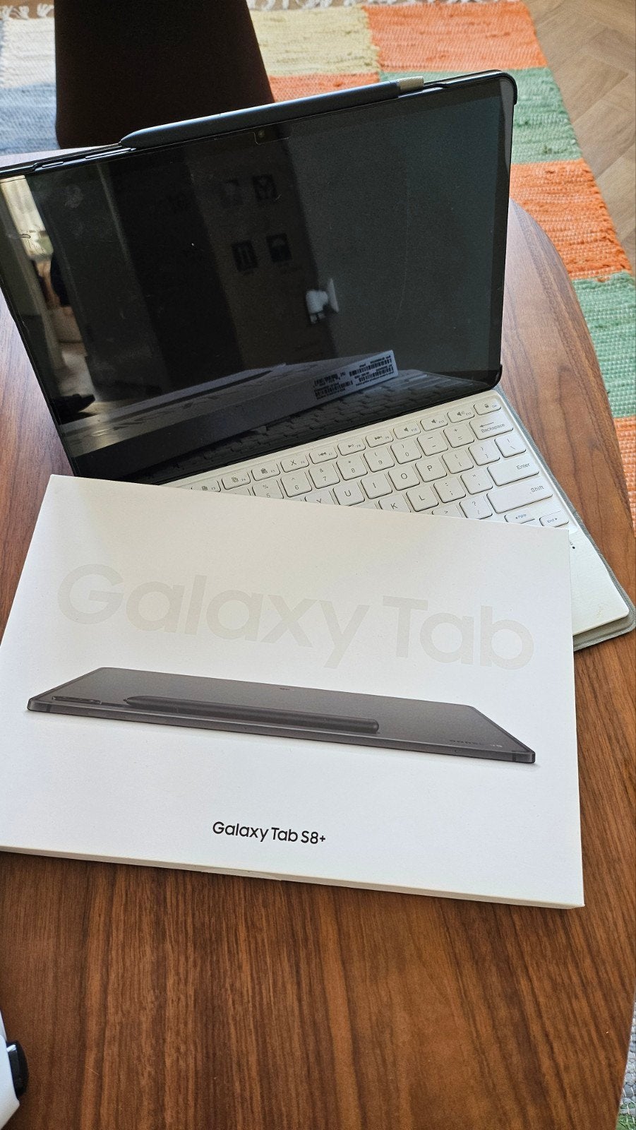 Samsung Galaxy Tab S8+ met toetsenbord en bescherming, Gebruikt, Uitbreidbaar geheugen, 12 inch, Ophalen of Verzenden