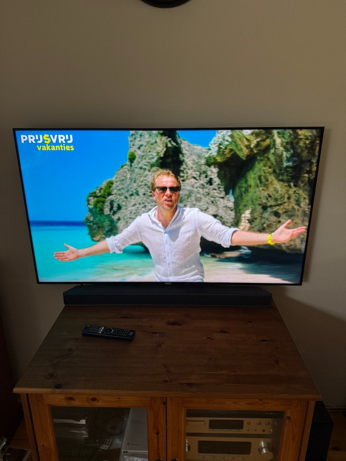 Sony Bravia 55 inch + Sony soundbar en subwoofer, Ophalen, 50 Hz, Smart TV, Gebruikt