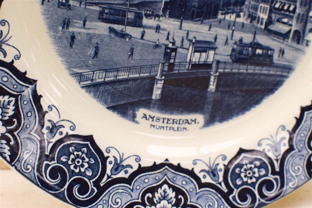 Societe CeramiQue porseleinen wandbord met print van Amsterd, Huis en Inrichting, Ophalen of Verzenden, Gebruikt
