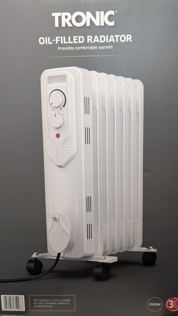 Oliegevulde elektrische radiator - nieuw, Huis en Inrichting, Kachels, Ophalen of Verzenden, Zo goed als nieuw, Elektrisch, Overige soorten