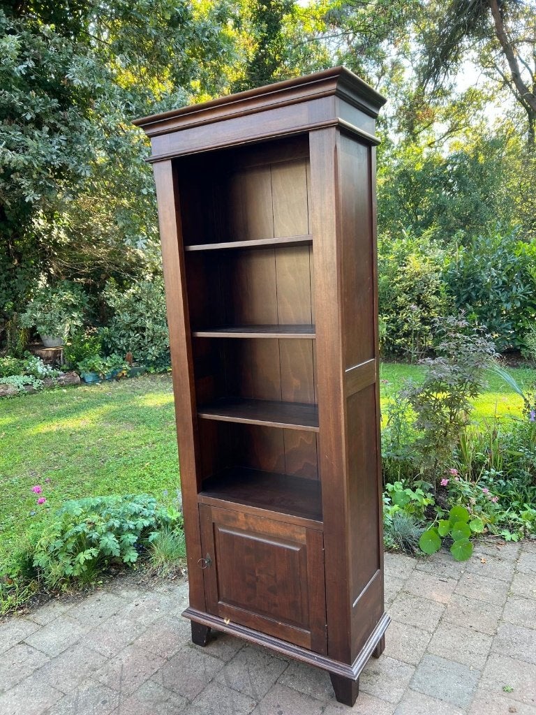 teakhouten kast – boekenkast / servieskast, Huis en Inrichting, Ophalen, Koloniaal, Teakhout, Met lade(s)