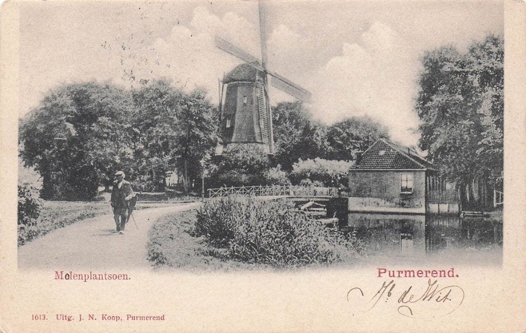 702-498-041 Molenplantsoen Purmerend, Verzamelen, Ophalen of Verzenden, Voor 1920, Noord-Holland