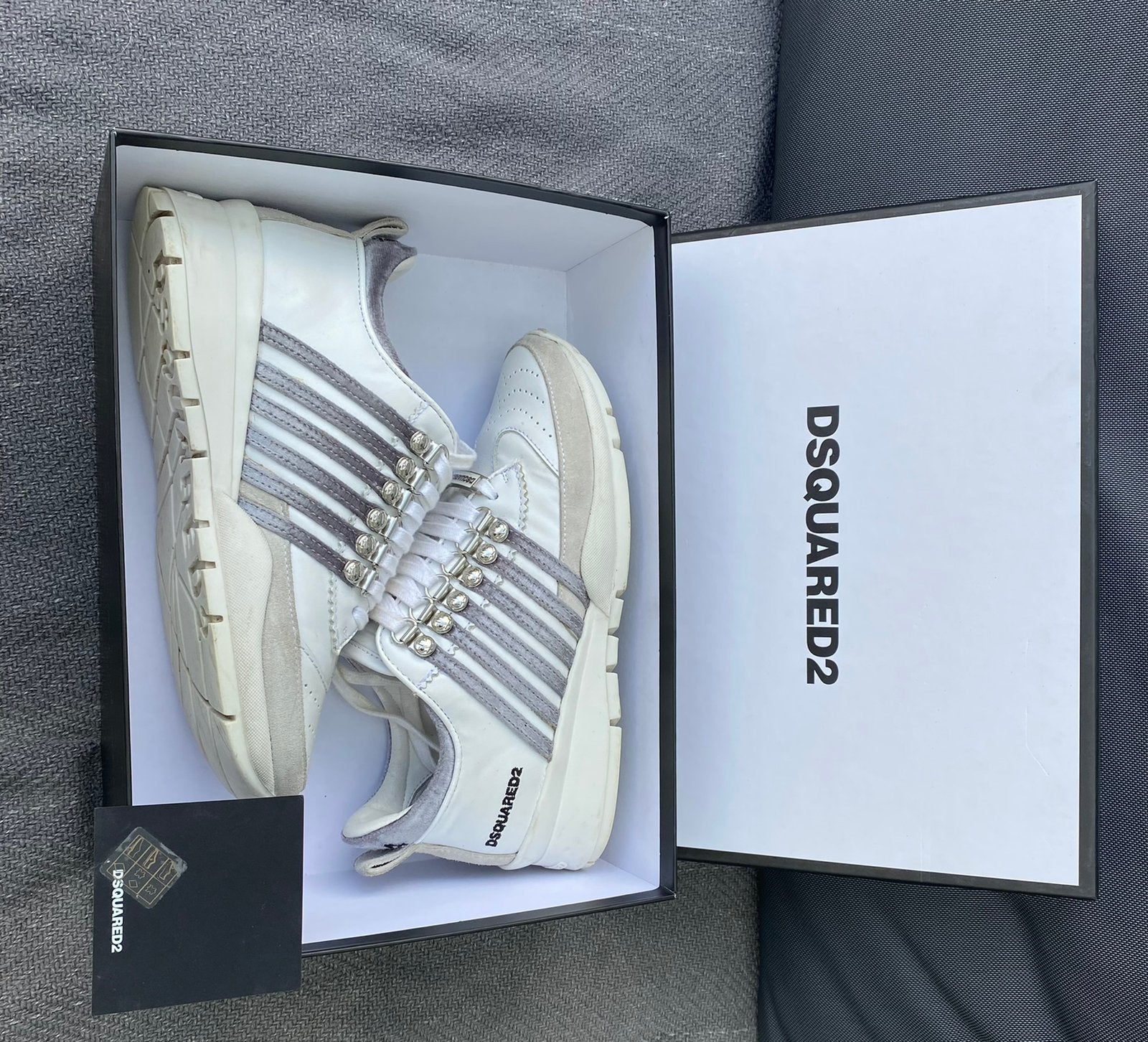Dsquared schoenen, Wit, Ophalen of Verzenden, Sneakers of Gympen, Zo goed als nieuw