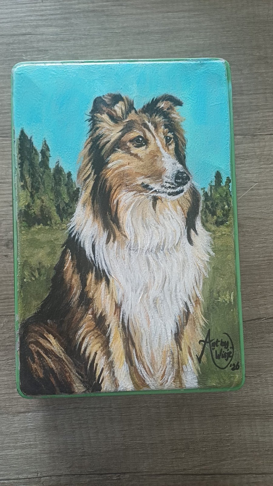 Uniek handgeschilderd Kunstblik, Antiek en Kunst, Kunst | Schilderijen | Klassiek, Ophalen of Verzenden