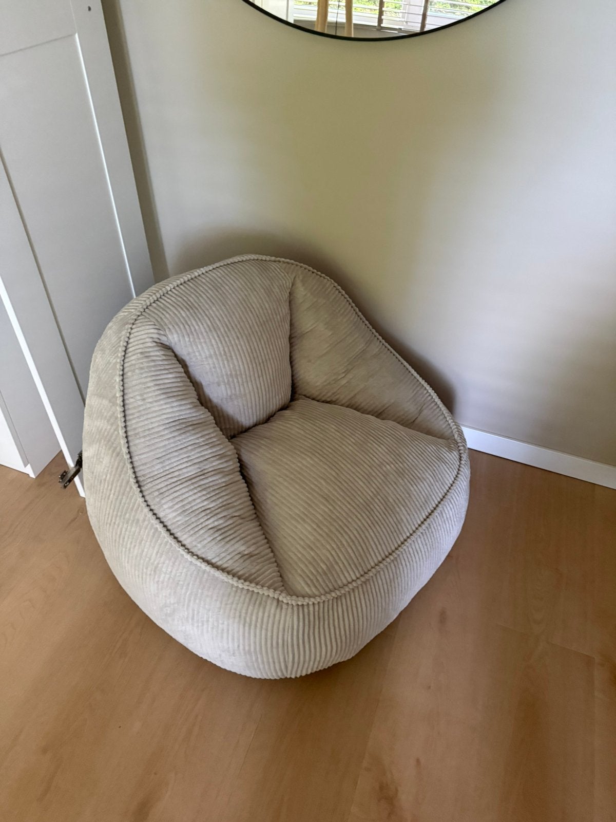 Kinderstoel/Fauteuil Teddy Rib, Huis en Inrichting, Zitzakken, Ophalen, Nieuw, Grijs, Zitzakstoel
