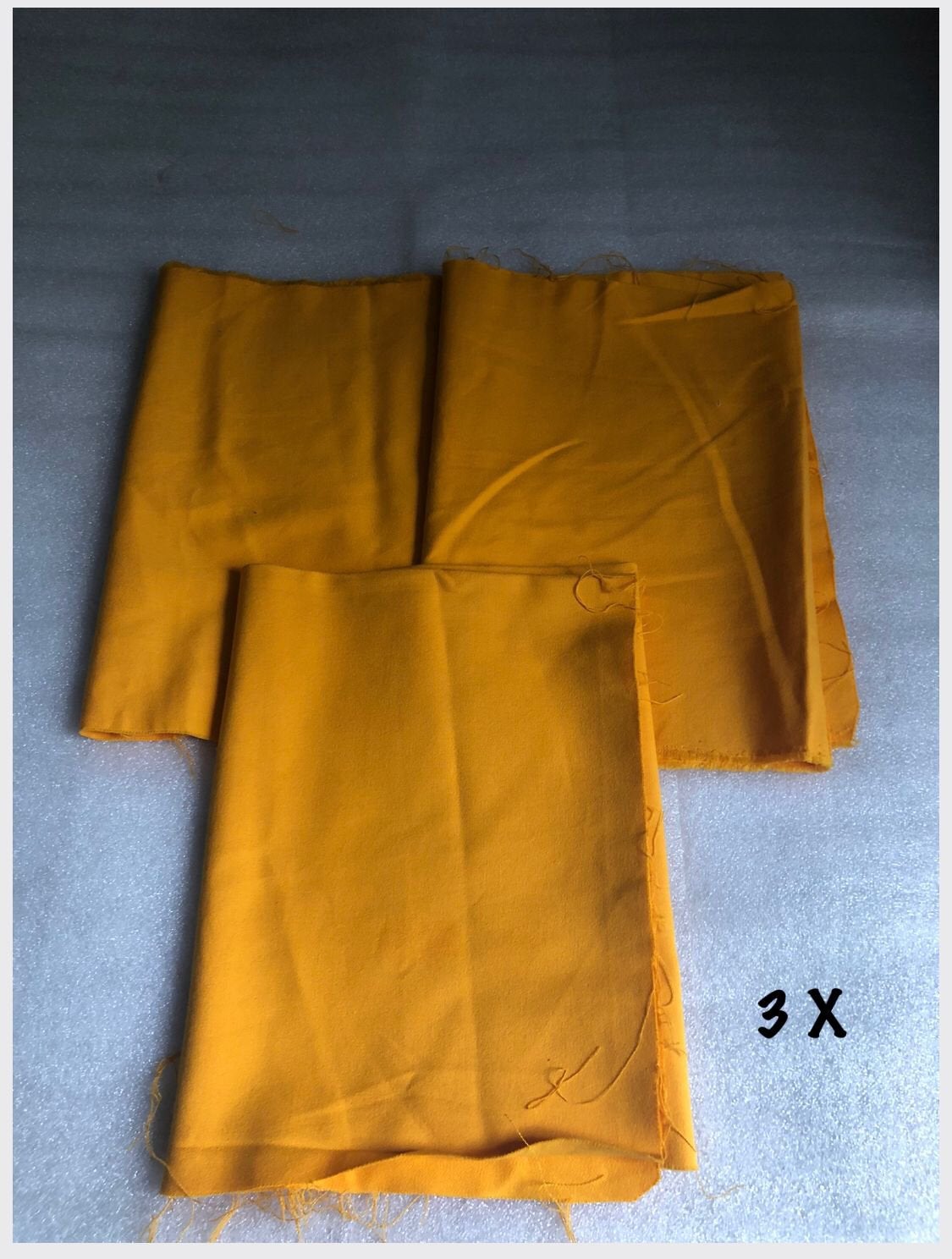 Lapje katoen - stretch - 3 x geel, Geel, Ophalen of Verzenden, Zo goed als nieuw, 30 tot 120 cm