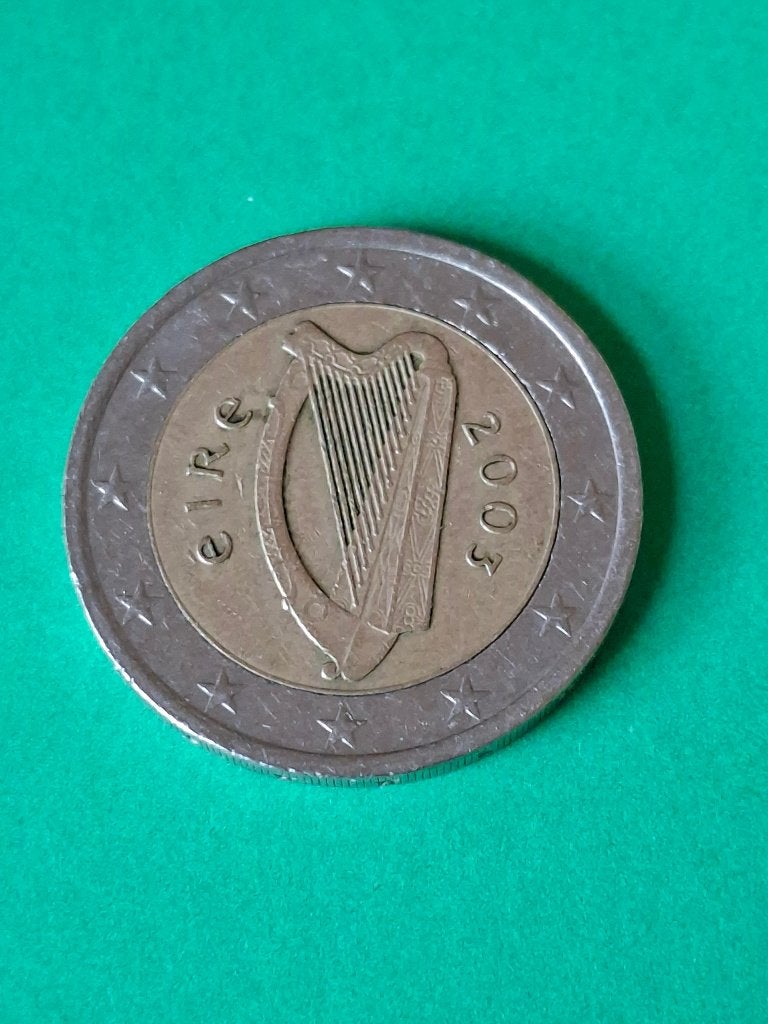 2003 Ierland 2 euro schaars, Verzenden, Ierland, 2 euro, Losse munt