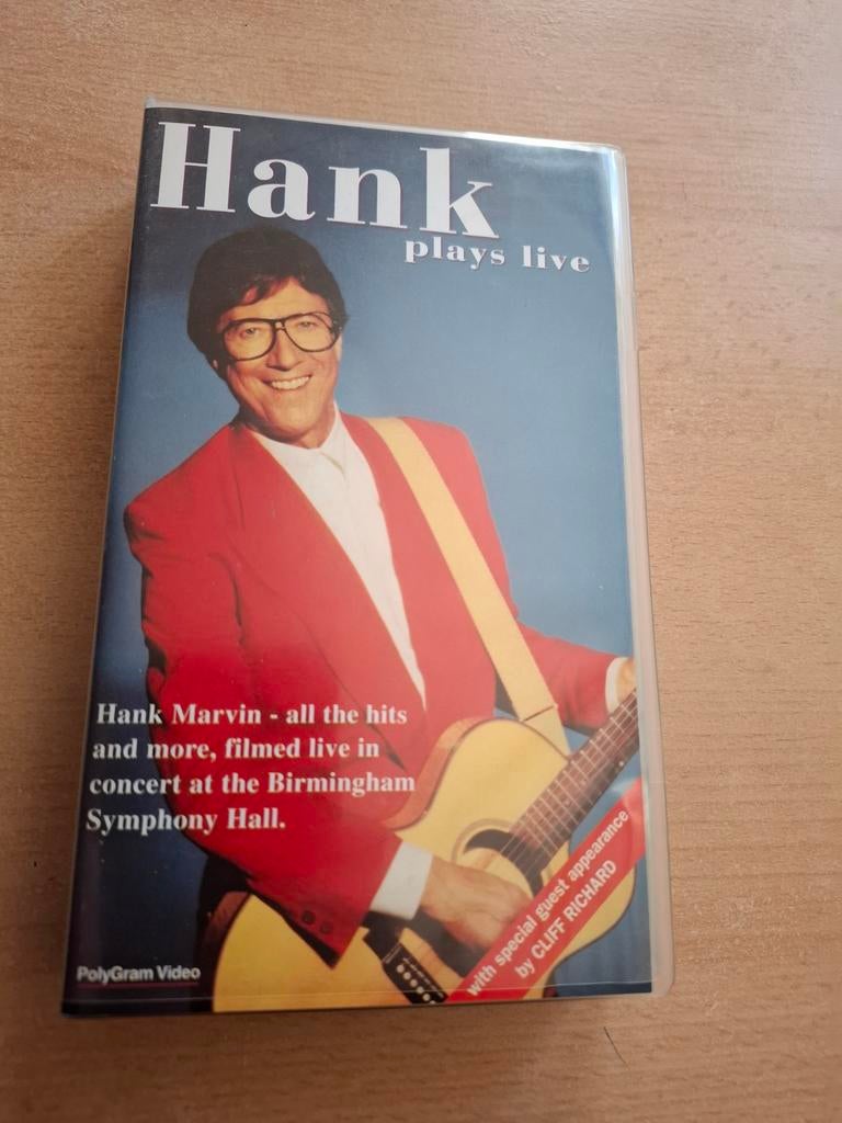 Hank plays live (vhs).(Hank Marvin,The Shadows)., Alle leeftijden, Ophalen of Verzenden, Gebruikt