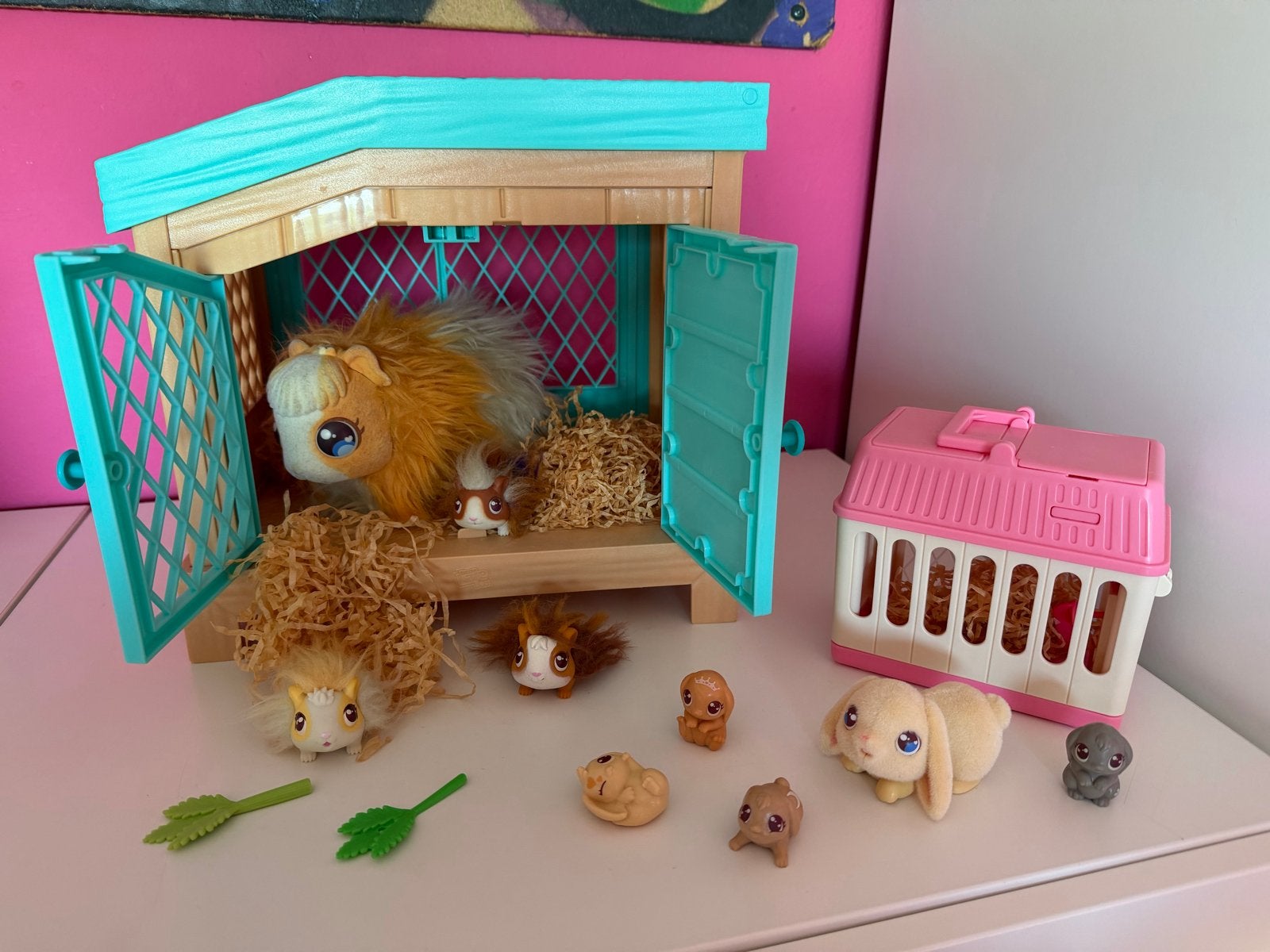 Little Live Pets cavia's en konijn met hok en reismand, Ophalen of Verzenden, Zo goed als nieuw, Meisje
