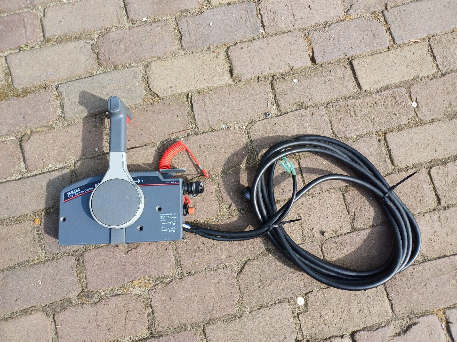 Yamaha 703 afstandsbediening met contactslot 7-pins, Watersport en Boten, Accessoires en Onderhoud, Ophalen of Verzenden, Gebruikt