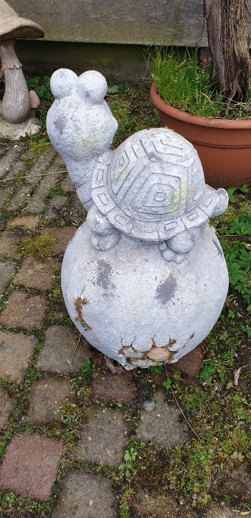 grote schildpad beeld op steen polyester nieuw, Ophalen, Nieuw, Overige materialen
