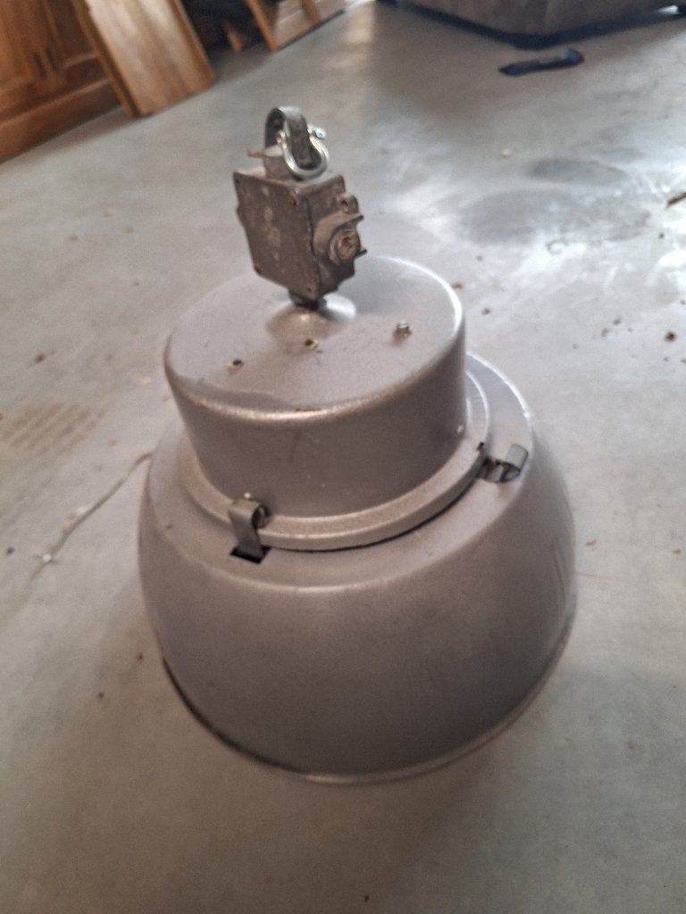 2x Mooie antieke industriele lampen, Ophalen of Verzenden, Gebruikt, Metaal