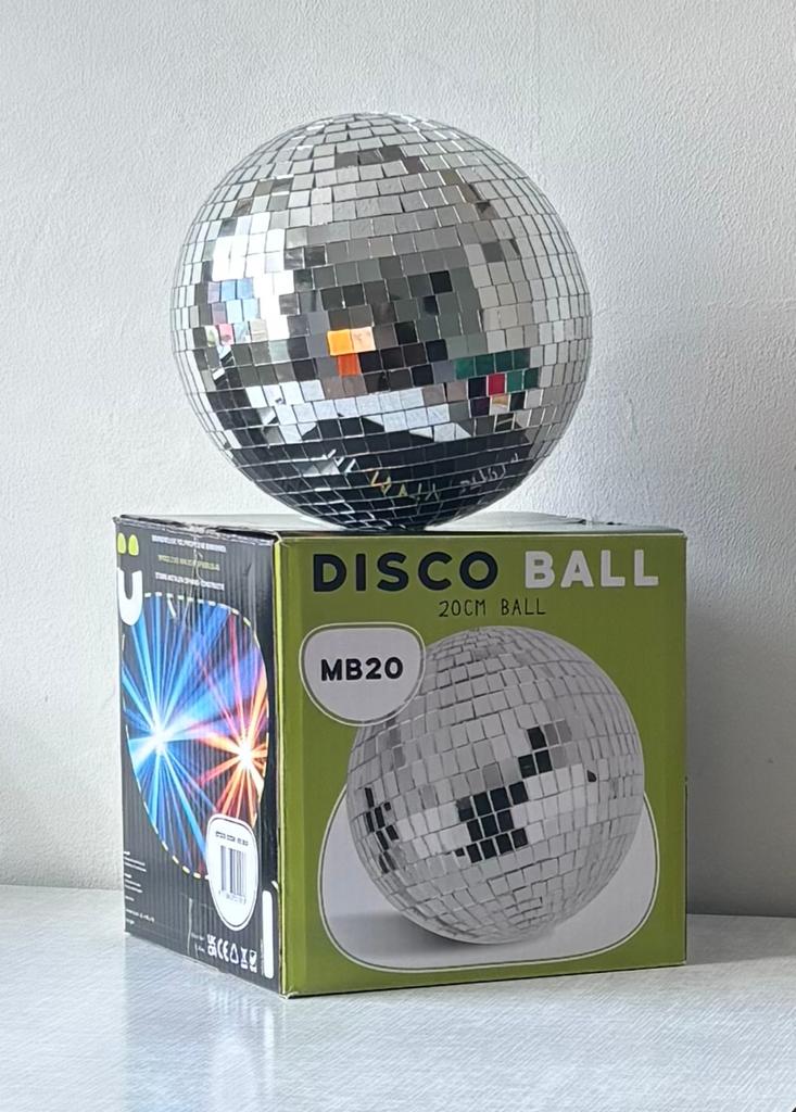 Fuzzix Discobol Glitterbol Spiegelbol bal zilverkleur, Ophalen of Verzenden, Nieuw