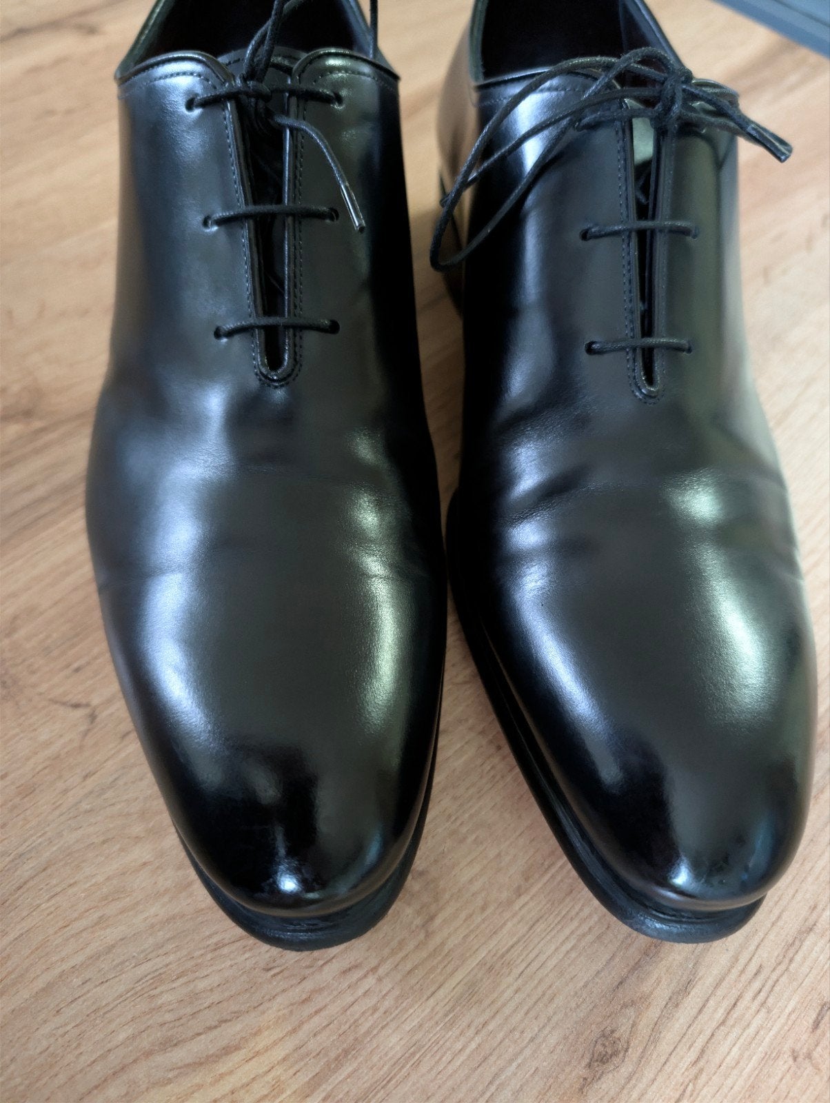 Originele Santoni Goodyear Heren Schoenen – Zwart Leer – Maa, Zwart, Zo goed als nieuw, Santoni, Loafers