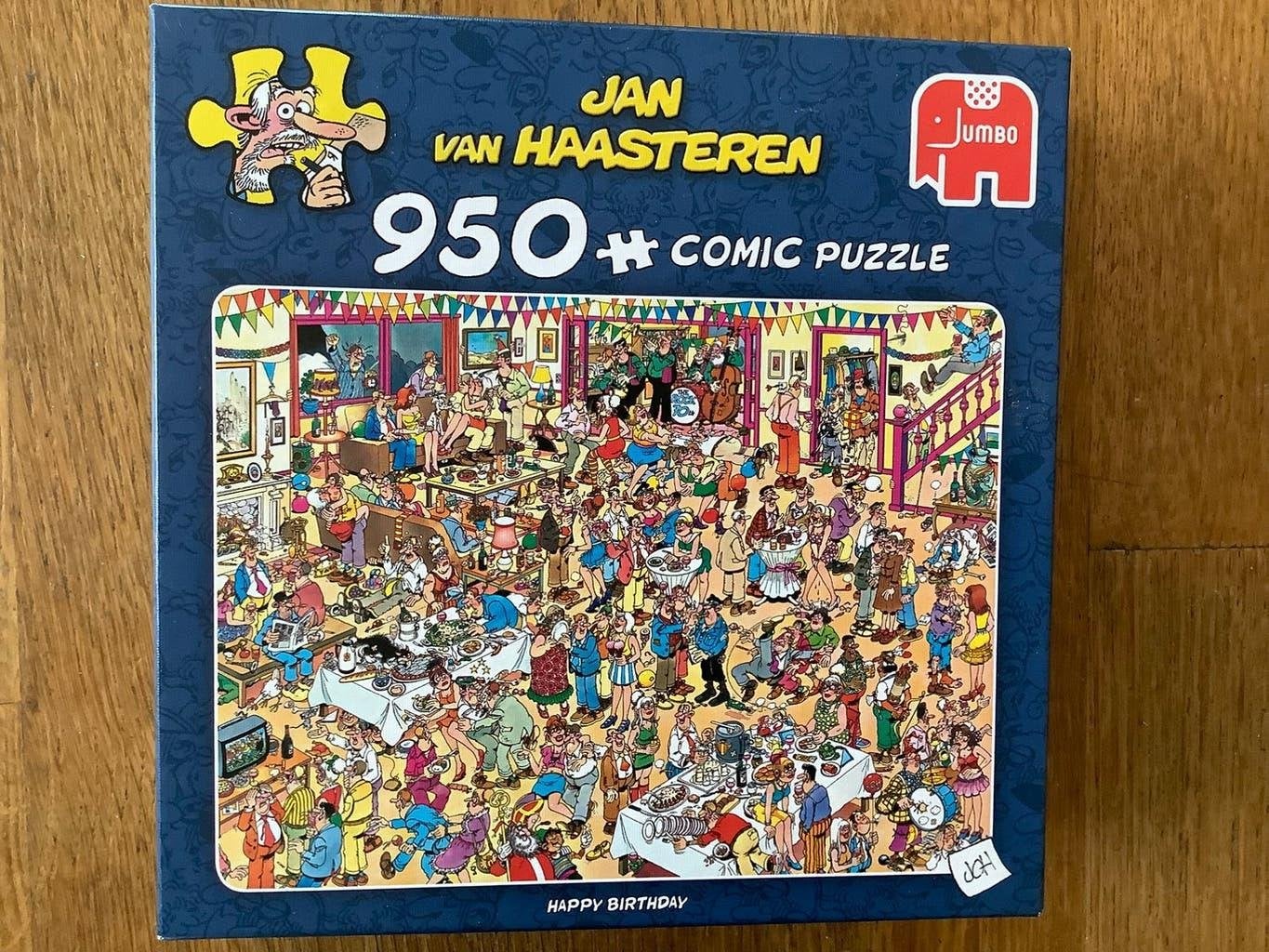 Jan van Haasteren puzzel: Happy Birthday, Hobby en Vrije tijd, Denksport en Puzzels, Ophalen of Verzenden, 500 t/m 1500 stukjes