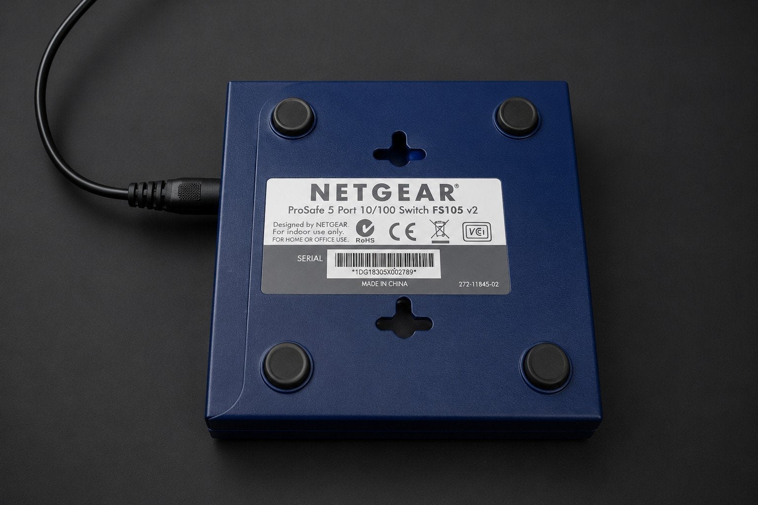 🌐Netgear FS105 v2 5-poorts switch incl. adapter + garantie✅, Computers en Software, Netgear, Refurbished, Ophalen of Verzenden