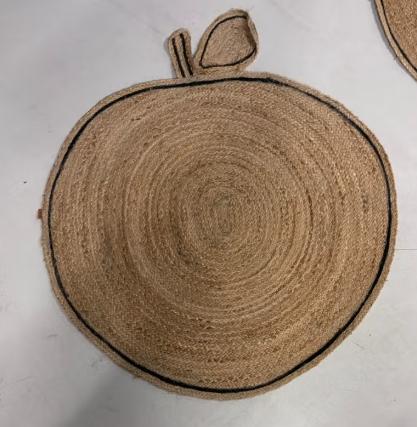 Ferm Living Vloerkleed Appel Braided Juten, Bruin, Rond, Nieuw, 200 cm of meer