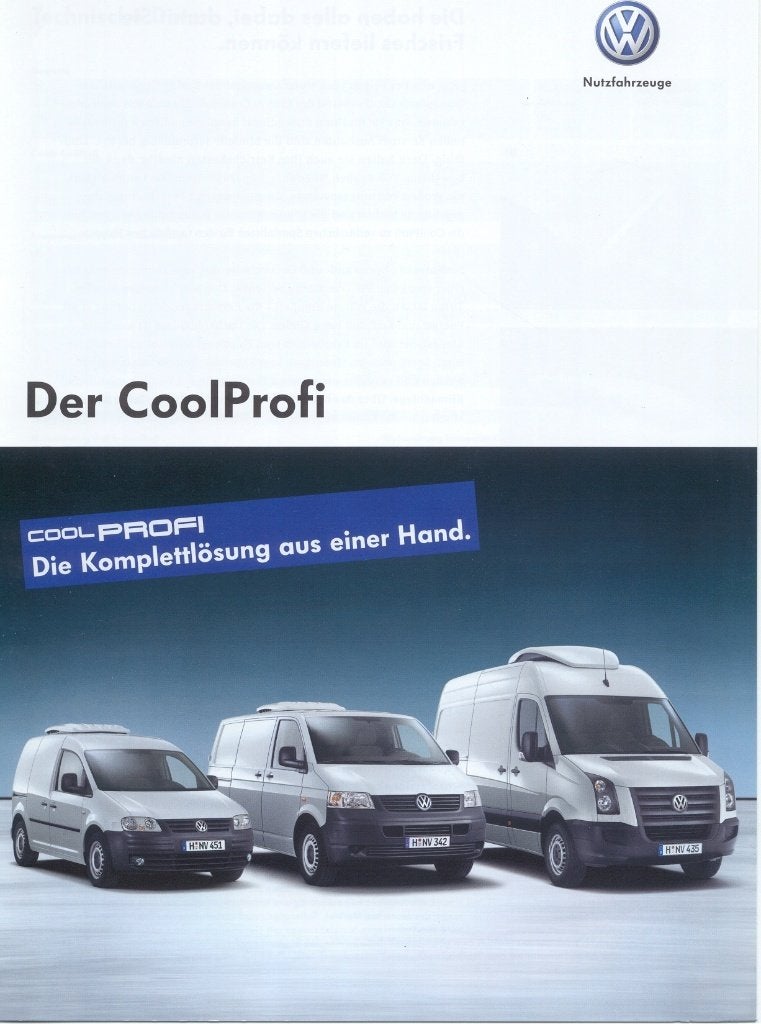 Volkswagen CoolProfi (mei 2007) Caddy Transporter Crafter, Ophalen of Verzenden, Nieuw, Volkswagen