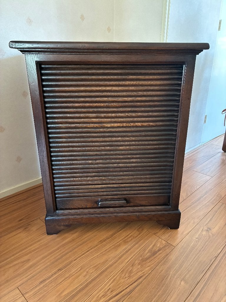 Rolluik meubel voor stereo apparatuur, Huis en Inrichting, Ophalen, Eikenhout, 50 tot 100 cm, Zo goed als nieuw