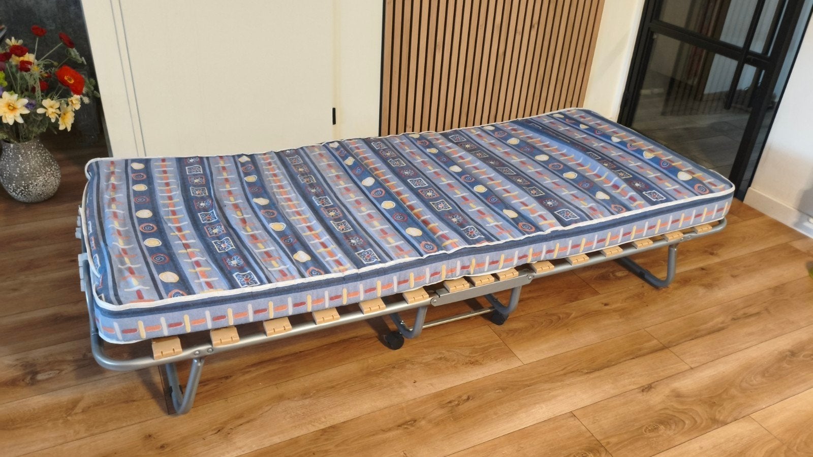 Vouvbed 180x90 met matras 10cm dik, Ophalen, Eenpersoons, 190 cm of minder, 80 cm