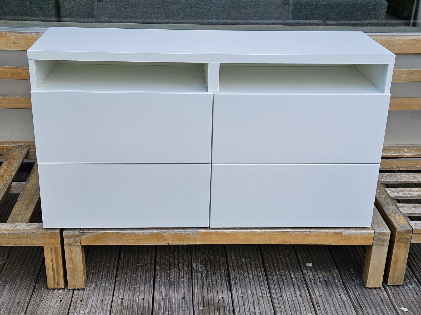 Ikea wit dressoir/tv-meubel ladenkast, Huis en Inrichting, Ophalen, Gebruikt, 100 tot 150 cm, Minder dan 100 cm