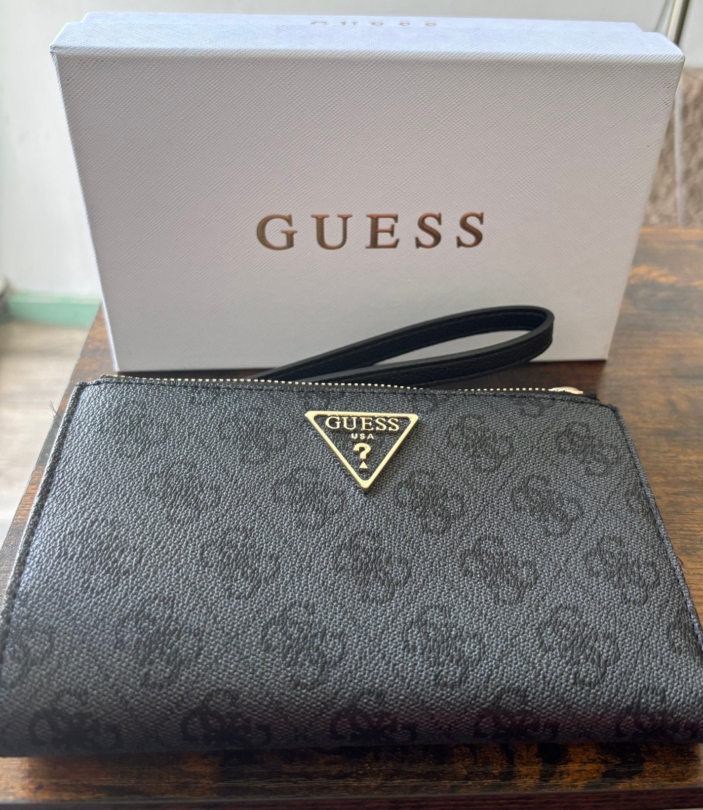 Guess portemonnee, Sieraden, Tassen en Uiterlijk, Portemonnees, Ophalen of Verzenden, Zo goed als nieuw, Zwart, Guess