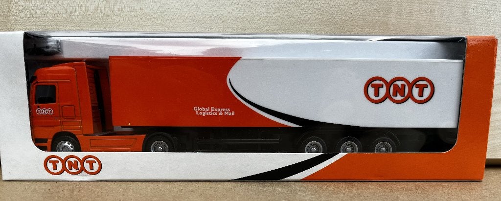 Display model vrachtwagen -TNT truck/trailer Mercedes Actros, Overige merken, Groter dan 1:32, Nieuw, Ophalen of Verzenden