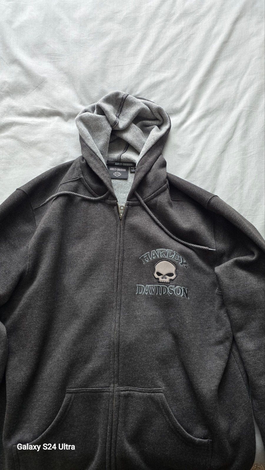 Harley-Davidson Hoodie met Rits en Skull Logo, Ophalen of Verzenden, Nieuw, Zwart