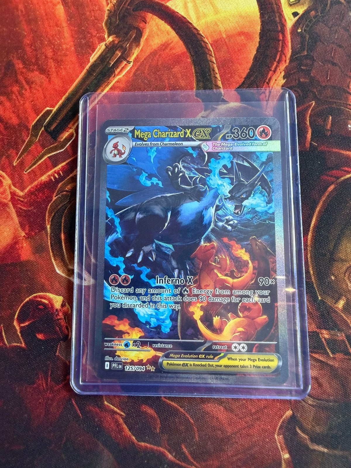 Mega Charizard X EX (PFL 125/094)/ TRADE VOOR VINTAGE, Ophalen of Verzenden, Zo goed als nieuw