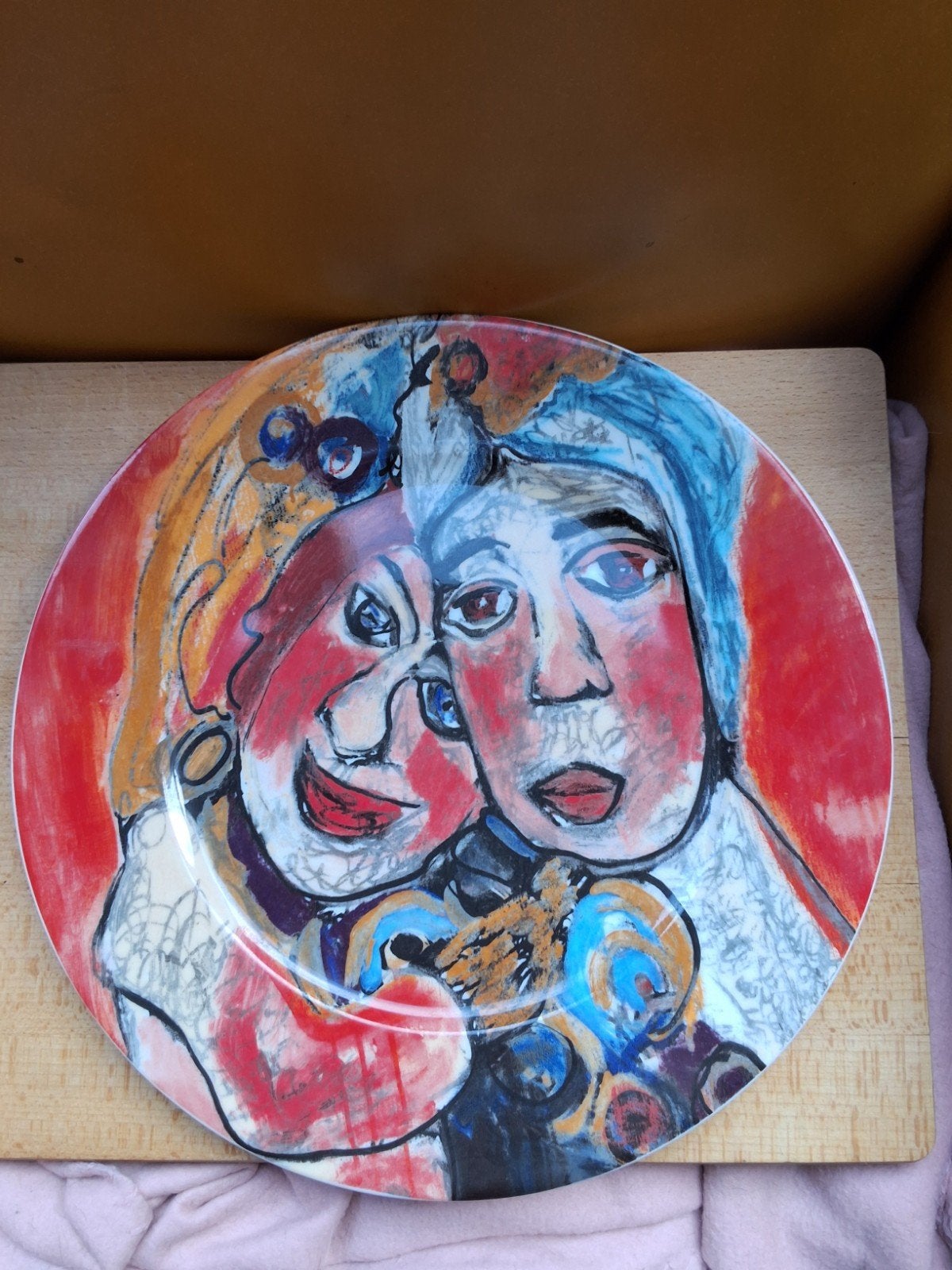 Uniek kunstbord 'Het schopping' Ateliers Amerpoort Asvz 31cm, Ophalen of Verzenden