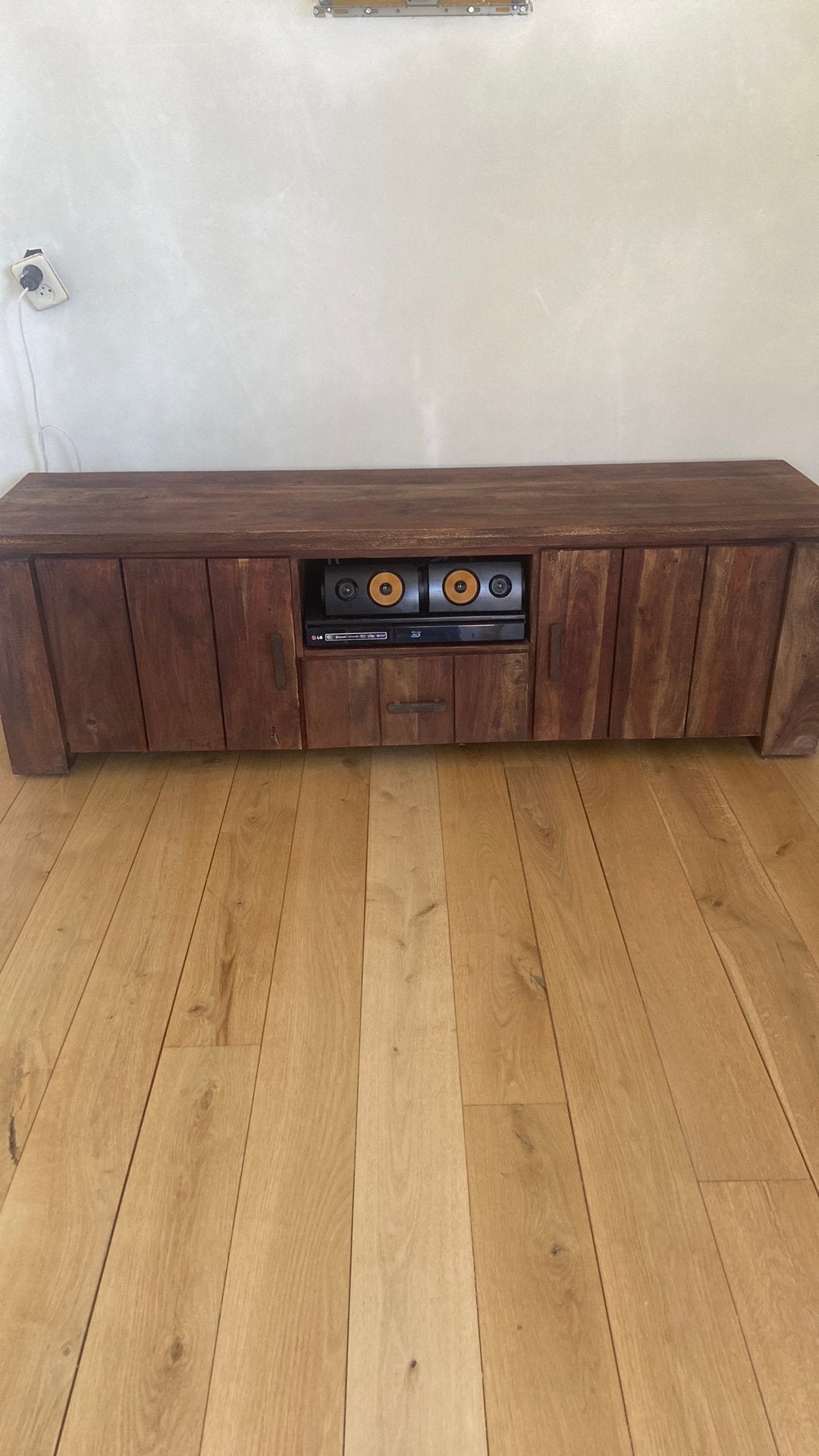 Eiken boeren tv meubel, Ophalen, Zo goed als nieuw, Minder dan 50 cm