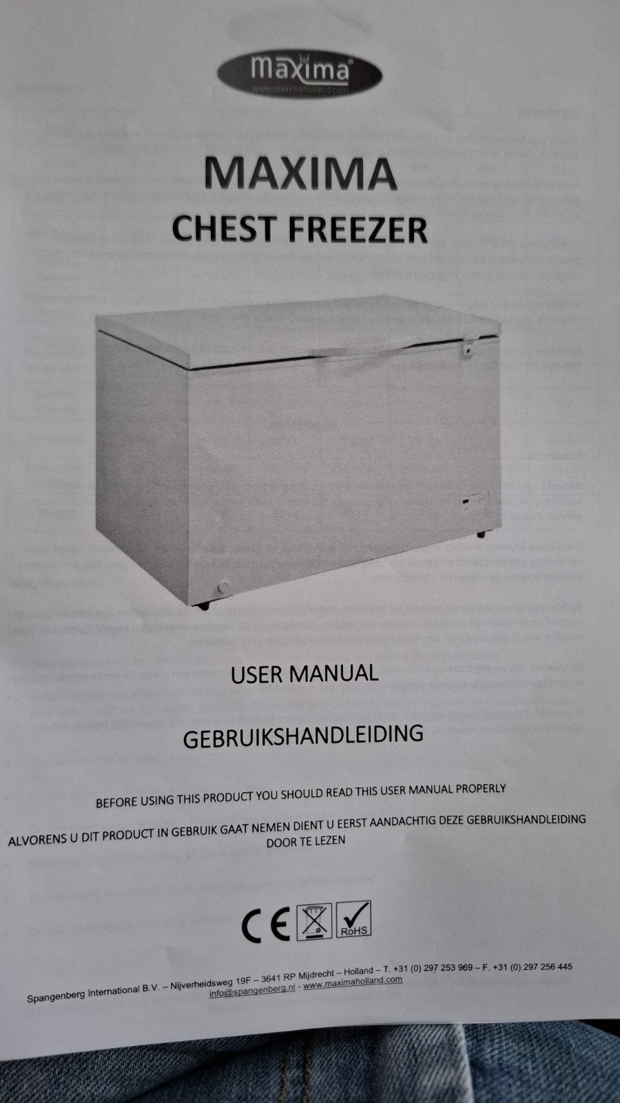 Maxima Chest Freezer - Ruime Vriezer, Vrieskist, Gebruikt, Vrijstaand, Ophalen