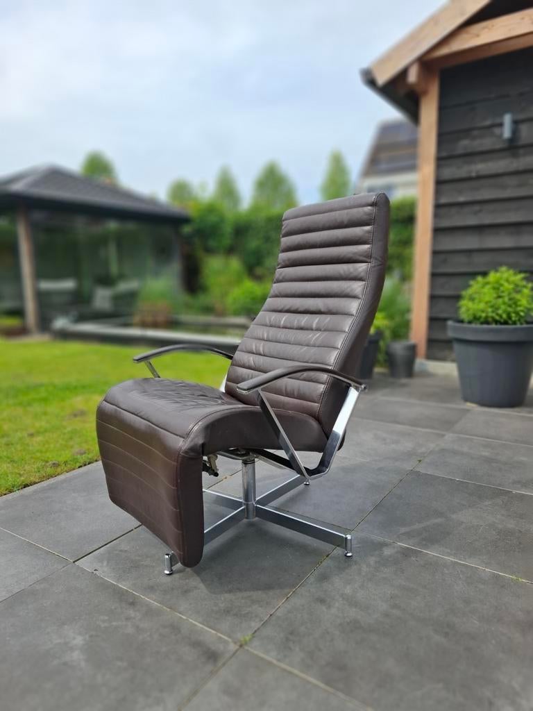 Lederen design relaxfauteuil Havanna van Kebe, Ophalen, Modern, Comfortabel, Gebruikt, 75 tot 100 cm