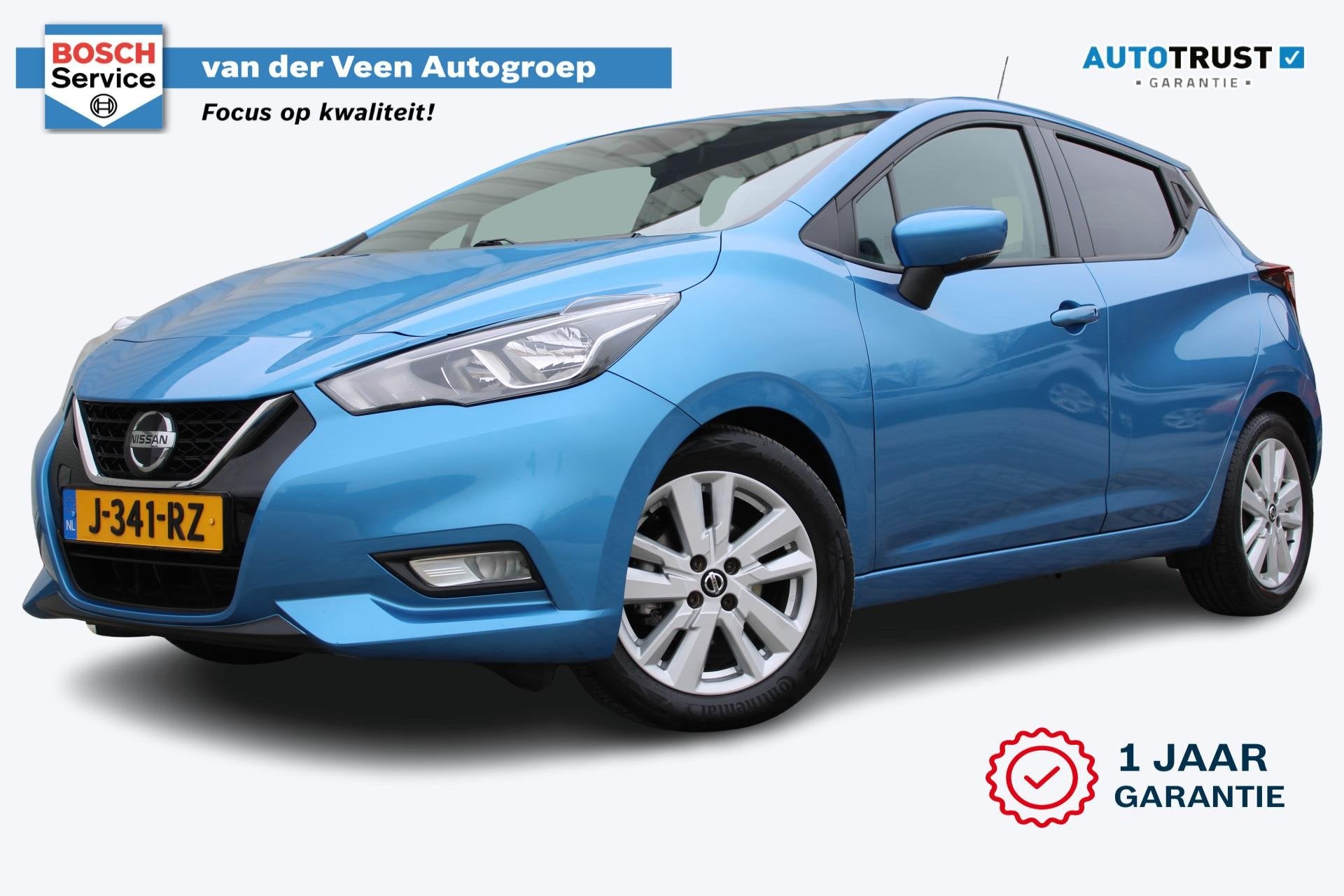 Nissan Micra 1.0 IG-T N-Connecta | Incl. 12 maanden garantie, Auto's, Gebruikt, Euro 6, Blauw, 1055 kg