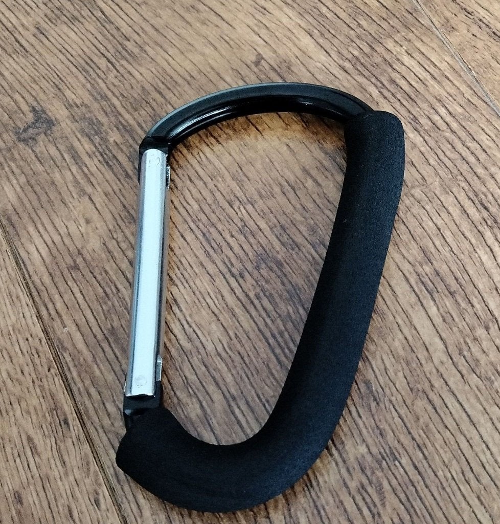Grote karabijnhaak / tassenhaak voor kinderwagen, Ophalen of Verzenden, Zo goed als nieuw, Overige merken